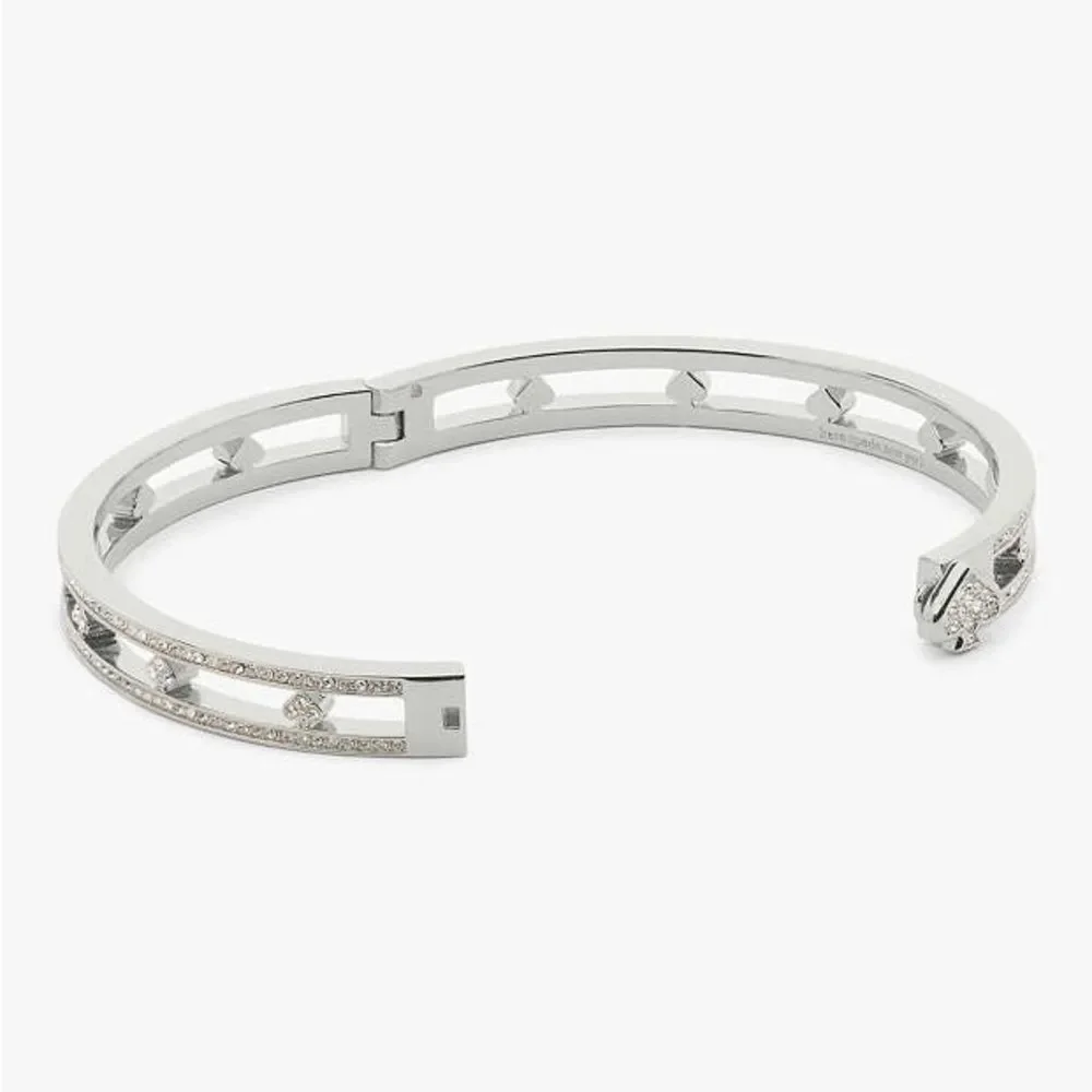 New Kate Spade Cut To The Chase Pave Spade Hinge Bangle NWT MSRP $119